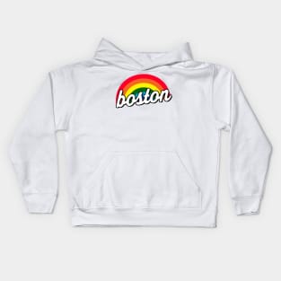 Boston Gay Pride Rainbow Kids Hoodie